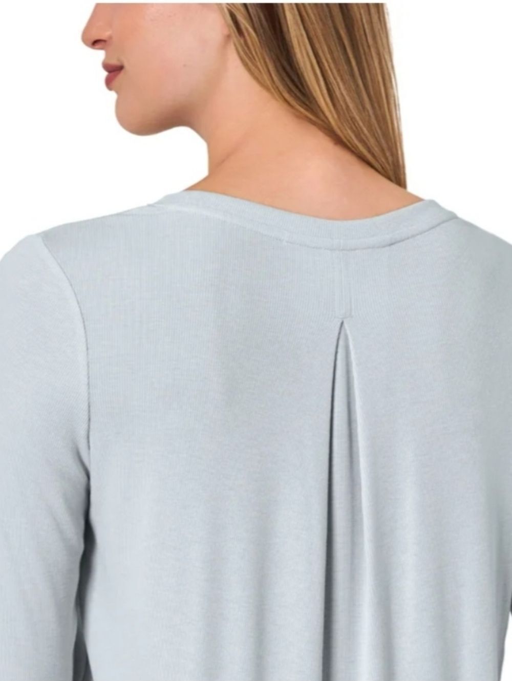 Mondetta Pale Blue Long-Sleeve Crewneck Top - Picture 3 of 3